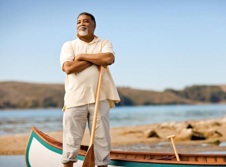 Man on beach